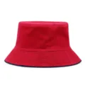 Versatile minimalist red cotton reversible bucket hat for sun protection and outdoor casual wear - Reversible Style (Red) / Red