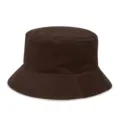 Schlichter dunkelbrauner Wende-Anglerhut aus Baumwolle für Sonnenschutz und Freizeitaktivitäten - Wende-Stil (Kaffee) / Kaffeebraun