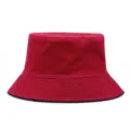 Cappello a secchiello reversibile in cotone rosso traspirante per protezione solare - Borgogna