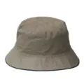 Cappello a secchiello in cotone kaki minimalista per protezione solare e uso all'aperto - Kaki