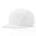 Classic white 5-panel flat brim quick-dry baseball cap for summer outdoor sun protection - Fits 56-60cm / White