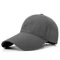 Casquette de baseball en mesh gris foncé respirant avec visière extra longue séchage rapide - Gris foncé