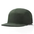Dark green breathable 5-panel flat brim hat for outdoor street wear and sun protection. - Fits 56-60cm / Army Green