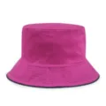 Cappello alla pescatora reversibile in puro cotone fucsia per protezione solare - Rosso rosa