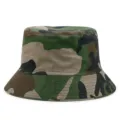 Cappello alla pescatora in cotone mimetico classico per protezione solare e tempo libero. - Camouflage N. 1 (Camo Verde)