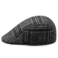 Classica coppola in lana a quadri grigi e neri per uomo e donna per la stagione invernale - Taglia Unica per 56-58cm / Nuovo Quadri Nero Grigio