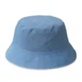 Cappello a secchiello reversibile in cotone celeste per protezione solare e stile casual - Blu Chiaro
