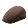 Gorra plana retro marrón para hombre y mujer con hebilla de ajuste lateral ajustable - 56-59cm (Ajustable) / Café (Ajustable Lateral)