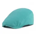 Boina de punto turquesa vintage para hombre y mujer en estilo casual clásico y retro - 56-59cm (Ajustable) / Azul Lago (Ajustable con Broche)