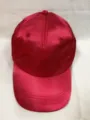 Shiny red satin baseball cap with sun protection for outdoor summer activities - Soft Top Jujube Red