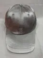 Elegant silver satin baseball cap for men and women breathable outdoor sun protection hat - Soft Top Silver Gray