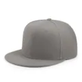 Gorra de béisbol hip-hop gris con visera plana para niños, diseño de color sólido - 50-54cm / Gris claro