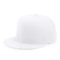 Gorra de béisbol blanca de ala plana para niños para danza hip-hop y actuaciones escénicas - 50-54cm / Blanco