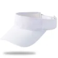 Visera de malla blanca transpirable con parte trasera ajustable para deporte y protección - Se Adapta a 56-59cm Circunferencia de la Cabeza / Blanco