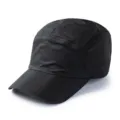 Black lightweight breathable soft crown cycling cap with mesh panels for sun protection - 56-59cm (Normal Size) / Design A (Mesh Breathable) / Black