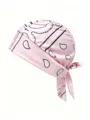Rosa elastischer Bandana-Piratenhut mit Paisley-Muster für Sport und Radfahren - Einheitsgröße / Hellrosa