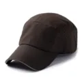 Cappellino da ciclismo marrone scuro leggero e traspirante ad asciugatura rapida con bordo riflettente - 56-59cm (Taglia Normale) / Design B (Perforazione Laser) / Caffè