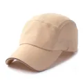 Cappellino sportivo kaki traspirante con pannelli in rete per la protezione solare - 56-59cm (Taglia Normale) / Design B (Perforazione Laser) / Beige