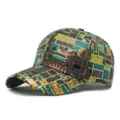 Stijlvolle meerkleurige pailletten honkbalpet met glanzend geometrisch patroon - Stijl 2 / Zwart