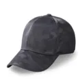 Gorra de béisbol de camuflaje gris oscuro con malla transpirable para deportes al aire libre - Circunferencia de la Cabeza 56-59cm (Talla Normal) / Estilo de 6 Paneles de Tela Completa / Gris oscuro