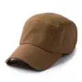 Cappellino da ciclismo traspirante a 5 pannelli marrone chiaro sportivo protezione solare - 56-59cm (Taglia Normale) / Design B (Perforazione Laser) / Khaki scuro