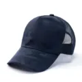 Gorra de béisbol de malla de camuflaje azul oscuro transpirable para sol de verano - Circunferencia de la Cabeza 56-59cm (Talla Normal) / Estilo de 5 Paneles con Malla Posterior / Azul marino