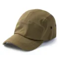 Berretto camper a 5 pannelli verde oliva traspirante per sport e protezione - 56-59cm (Taglia Normale) / Design C (Cima Morbida Classica) / Khaki scuro