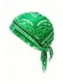 Bandana da pirata verde elastica con motivo paisley per ciclismo e sport all'aperto - Taglia unica / Verde