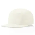 Summer lightweight breathable 5-panel flat brim baseball cap in off-white finish - Fits 56-60cm / Off White