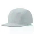 Light grey five-panel flat brim baseball cap made of quick-dry breathable fabric - Fits 56-60cm / Light Gray