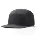 Black 5-panel flat brim baseball cap made of lightweight quick-dry breathable fabric - Fits 56-60cm / Dark Gray
