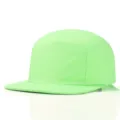 Neon green 5-panel flat brim baseball cap, breathable quick-dry sun hat for summer outdoor - Fits 56-60cm / Fluorescent Green
