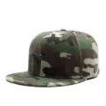Cappello da baseball hip hop a tesa piatta con motivo mimetico woodland - Colore mimetico