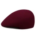 Classic burgundy wool flat cap for men and women, vintage autumn winter warm beret - One Size (56-58cm) / Pure Wool (No Drawstring) / Burgundy
