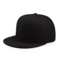 Gorra de béisbol hip hop lisa negra para niños con visera plana, estilo streetwear - 50-54cm / Negro