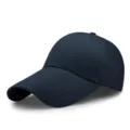 Classic navy blue baseball cap with extended brim for outdoor sun protection. - XL Adjustable 59-61cm / Dark Blue