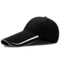 Men's extra long brim baseball cap for sun protection and outdoor fishing - Adjustable for 55-59cm Head Circumference / Extended Brim Style (BQ319) / Black