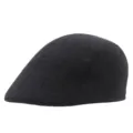 Classic men's newsboy cap with grey herringbone pattern winter warm flat beret hat - Adult One Size 56-58cm / Style 2-Striped Black