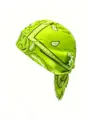 Cappello da pirata elastico verde con motivo paisley per sport e ciclismo design - Taglia unica / giallo fluorescente