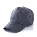 Gorra de béisbol de malla transpirable de camuflaje gris oscuro para deportes - Circunferencia de la Cabeza 56-59cm (Talla Normal) / Estilo de 5 Paneles de Tela Completa / Gris oscuro