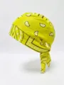 Cappello da pirata giallo con motivo paisley, bandana da ciclismo per sport all'aperto - Taglia unica / Giallo chiaro