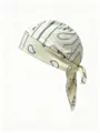 Bandana color crema con motivo paisley in tessuto elasticizzato per sport e moda - Taglia unica / Beige