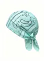 Cappello da pirata bandana verde menta con motivo paisley per sport e ciclismo - Taglia Unica (55-60cm) / Verde menta