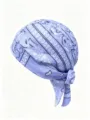 Cappello da pirata elastico con stampa paisley viola per sport ciclistici all'aperto - Taglia Unica (55-60cm) / Viola
