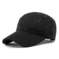 Berretto da baseball in maglia nera con design a scacchi traspirante per donna - Adatto per circonferenza testa circa 54-58cm / Quadri a Blocchi Nero