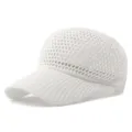 Berretto da baseball in maglia bianca traspirante per donna con protezione solare esterna - Adatto per circonferenza testa circa 54-58cm / Maglia a piccoli occhielli - Bianco