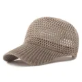 Berretto da baseball traspirante in maglia kaki per la protezione solare delle donne - Adatto per circonferenza testa circa 54-58cm / Maglia a piccoli occhielli - Cachi