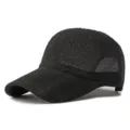 Berretto da baseball in maglia nera traspirante da donna per la protezione solare - Adatto per circonferenza testa circa 54-58cm / Piccola Paillette - Nero