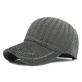 Berretto da baseball in maglia a rete grigio scuro traspirante per donna protezione solare - Adatto per circonferenza testa circa 54-58cm / Strisce verticali / Grigio