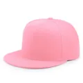 Gorra snapback hip-hop rosa lisa con visera plana ajustable para hombres y mujeres - Talla Adulto (56-60cm) / Rosa
